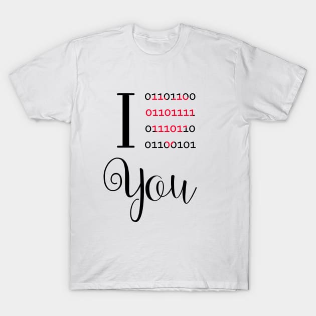 Our binary love T-Shirt by AokoDesign